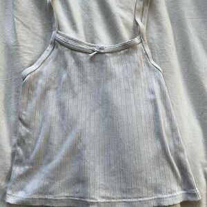 Brandy Melville White Ribbed Tank Top